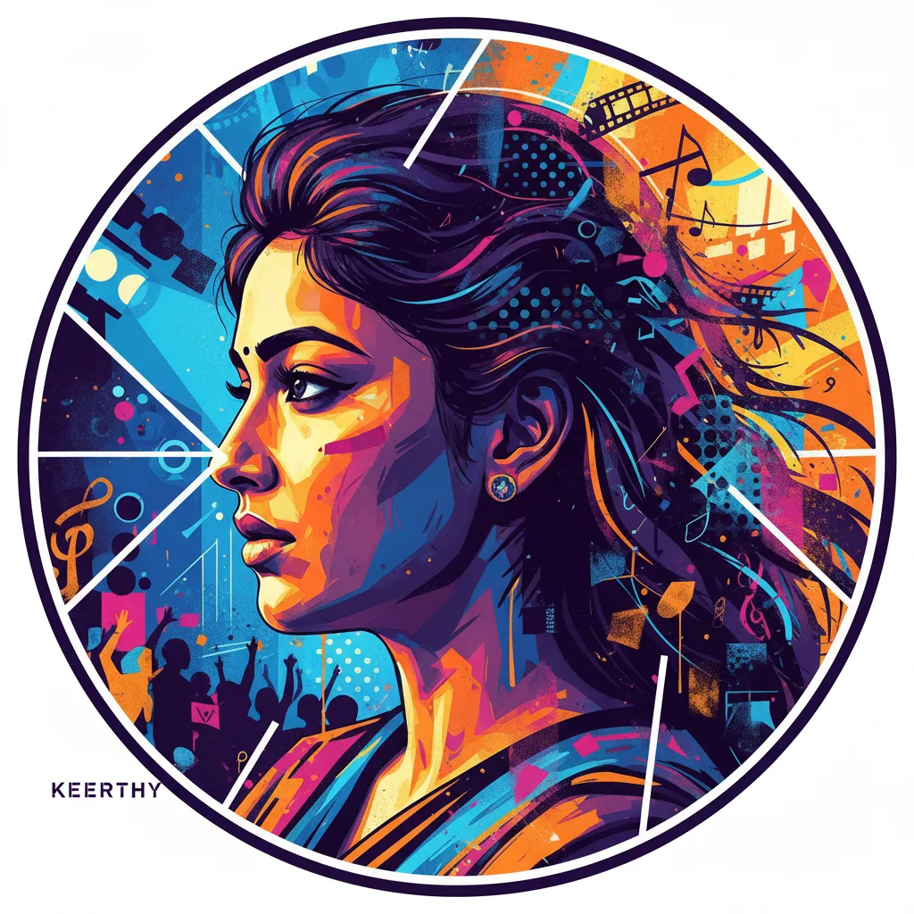 Artistic portrait of Keerthy Suresh