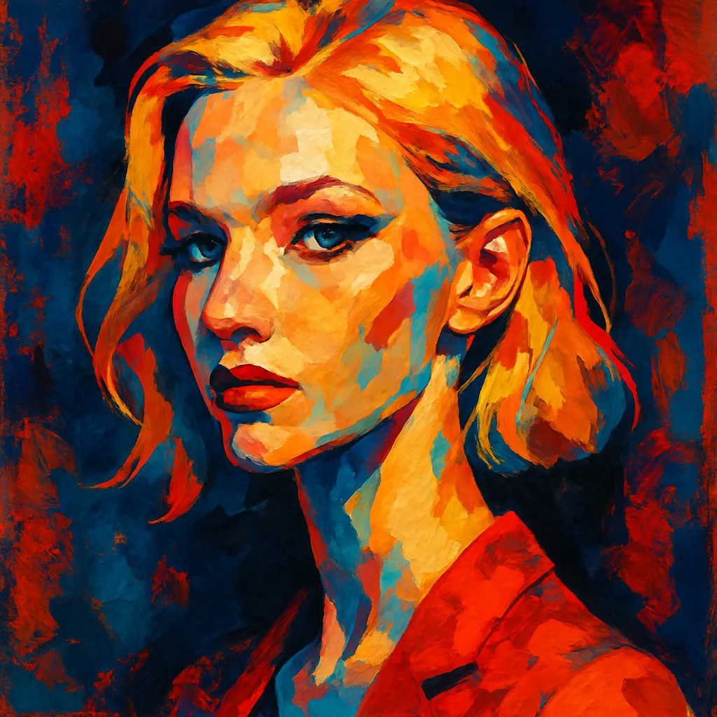 Artistic portrait of Sasha Luss