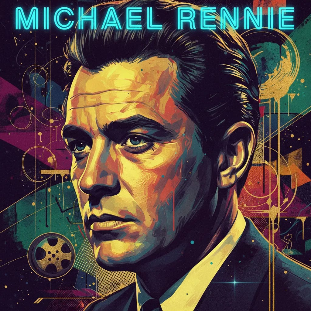 Artistic portrait of Michael Rennie