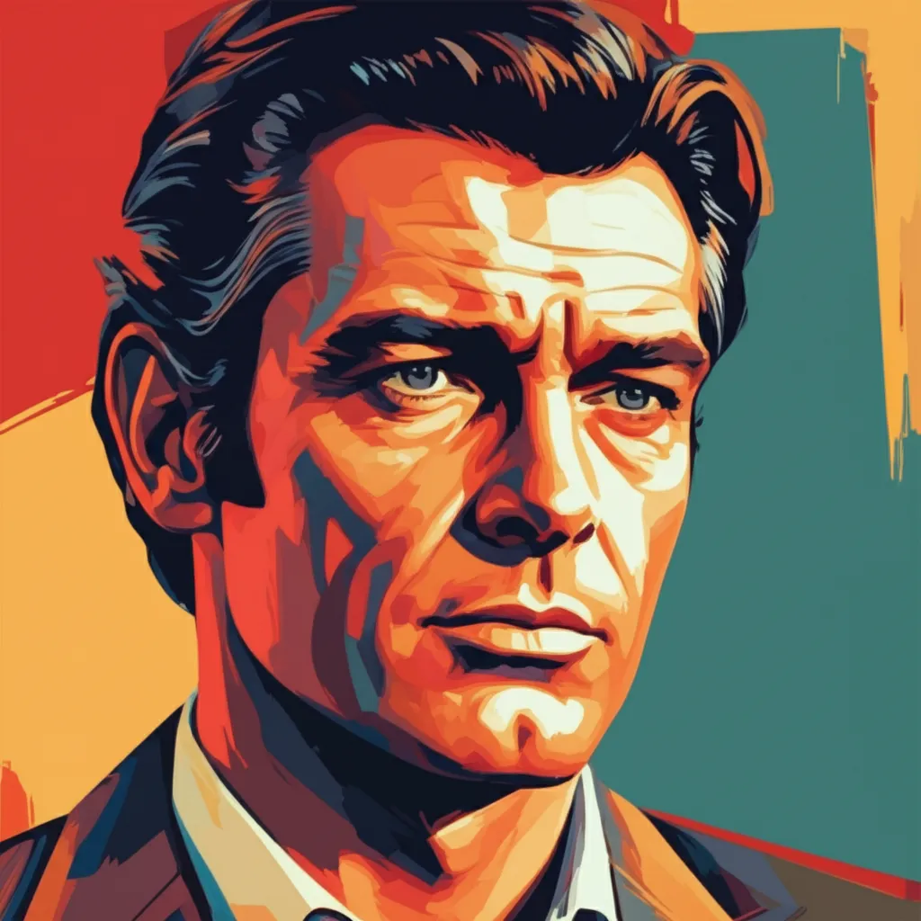 Artistic portrait of George Lazenby
