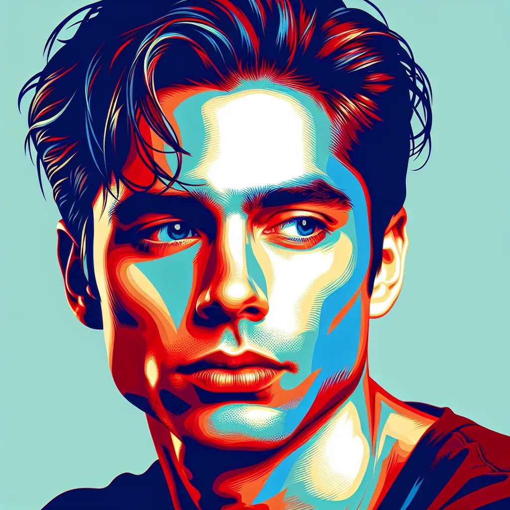 Artistic portrait of Aaran Thomas