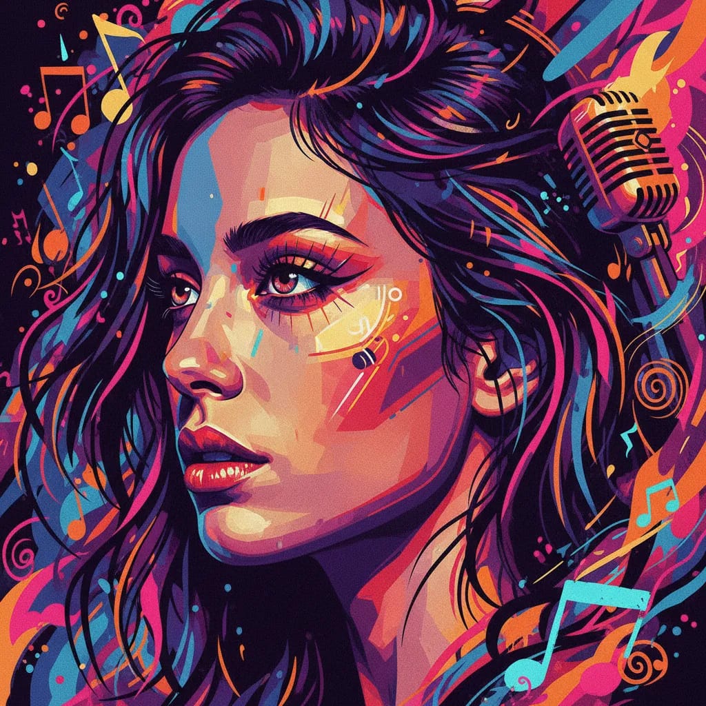 Artistic portrait of Sofia Boutella