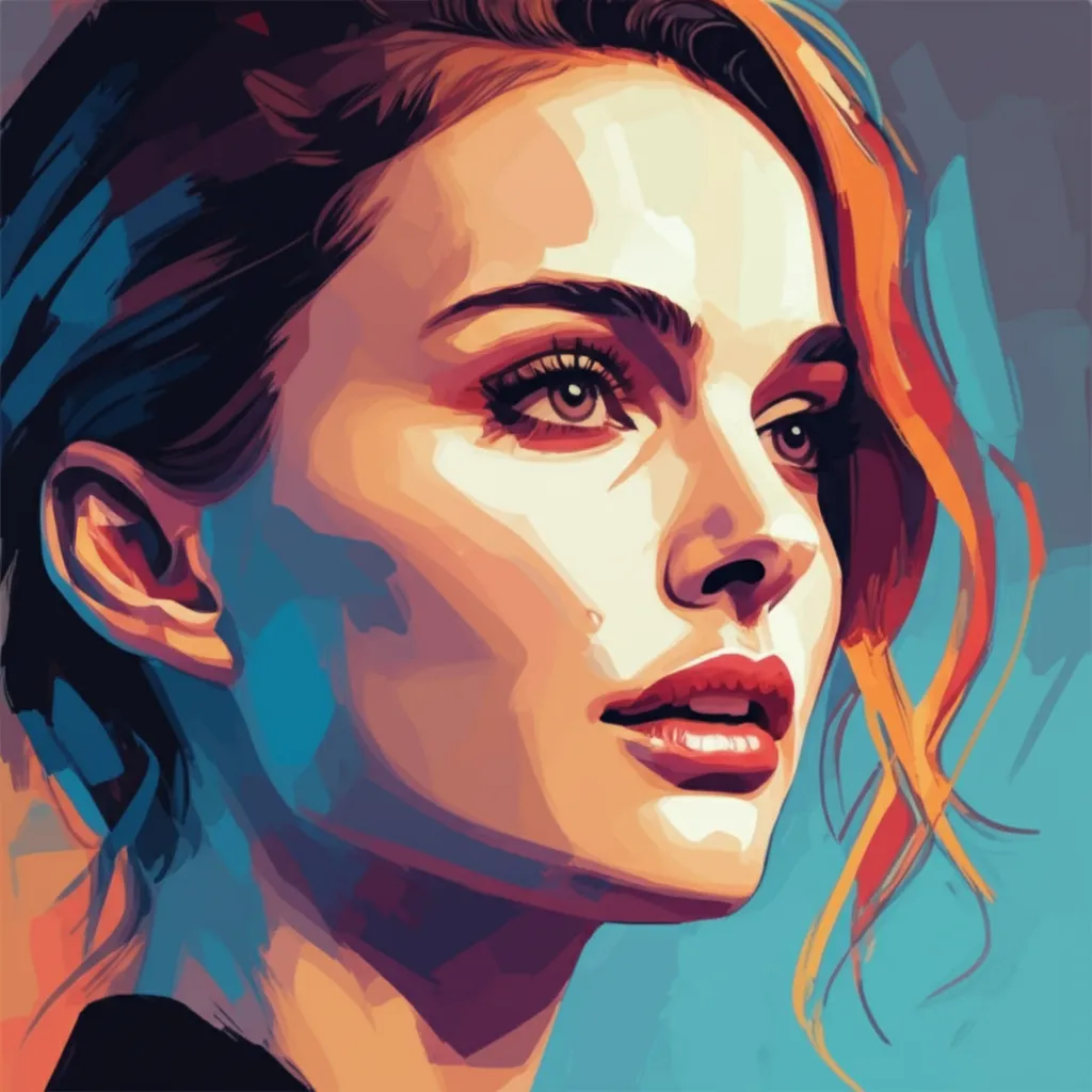 Artistic portrait of Natalie Portman