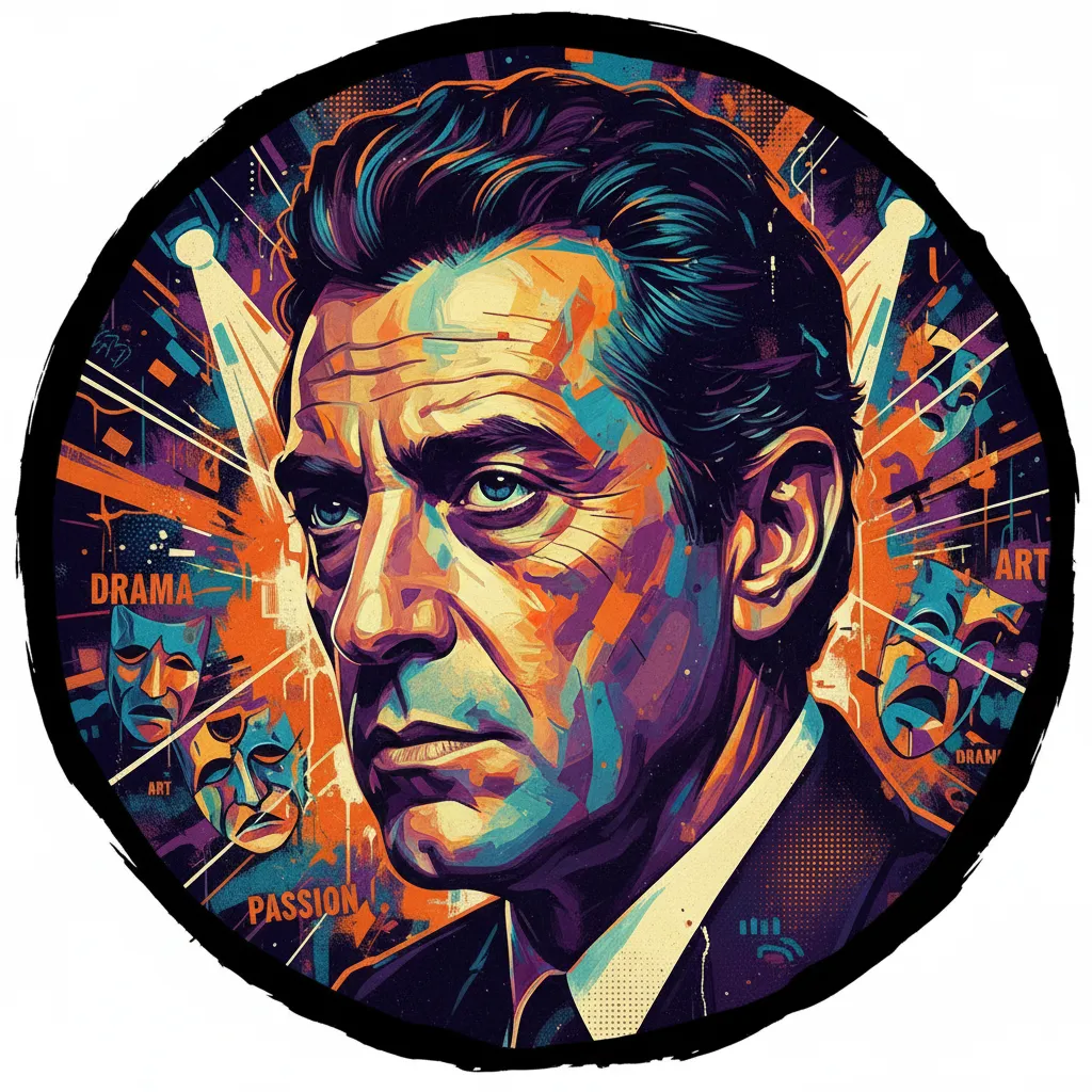 Artistic portrait of Enrico Maria Salerno