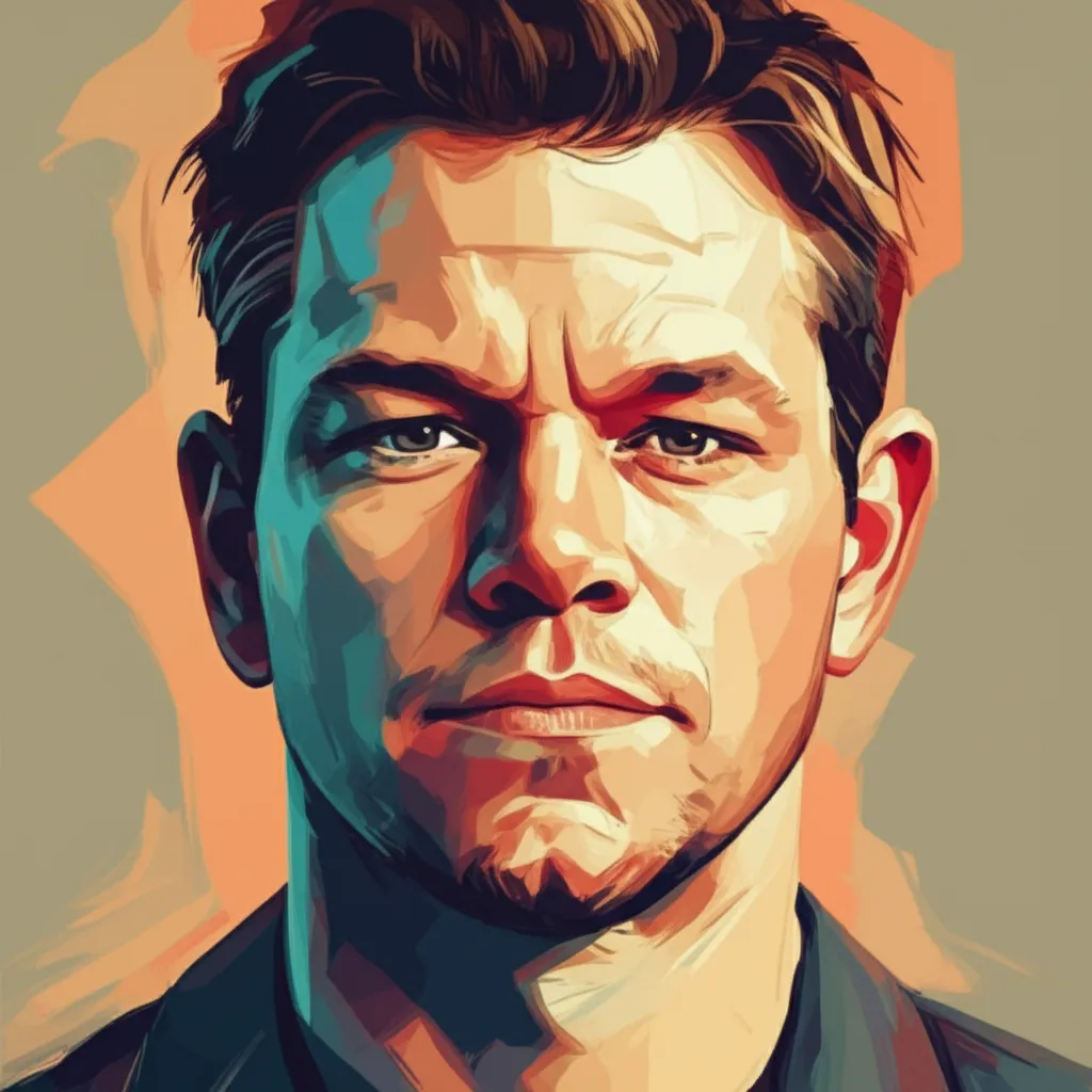 Artistic portrait of Matt Damon