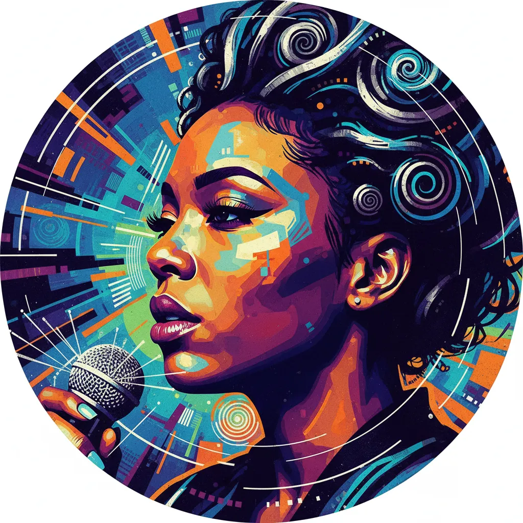 Artistic portrait of Missy Elliott