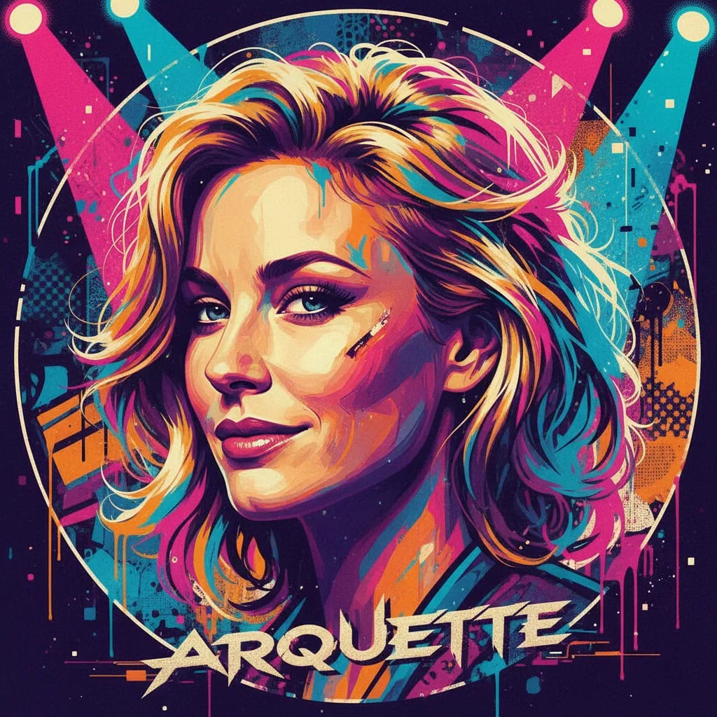 Artistic portrait of Rosanna Arquette
