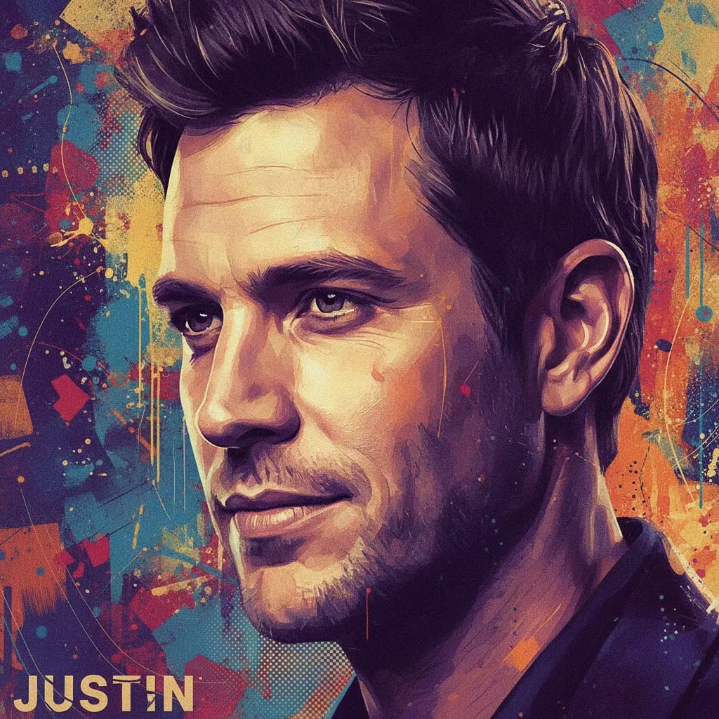 Artistic portrait of Justin Chambers