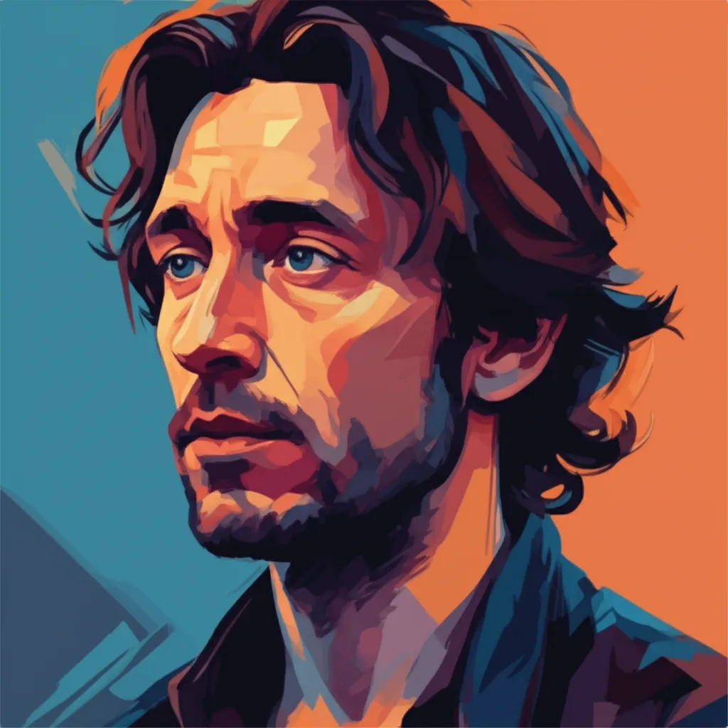 Artistic portrait of Adrien Brody