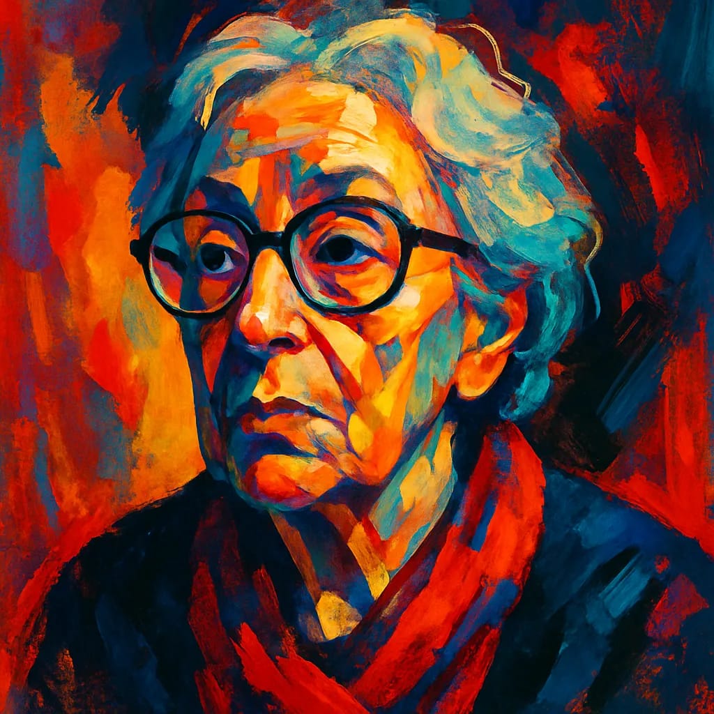 Artistic portrait of Chus Lampreave