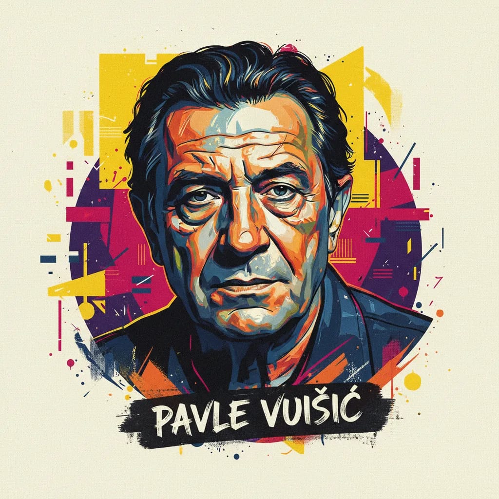 Artistic portrait of Pavle Vuisic