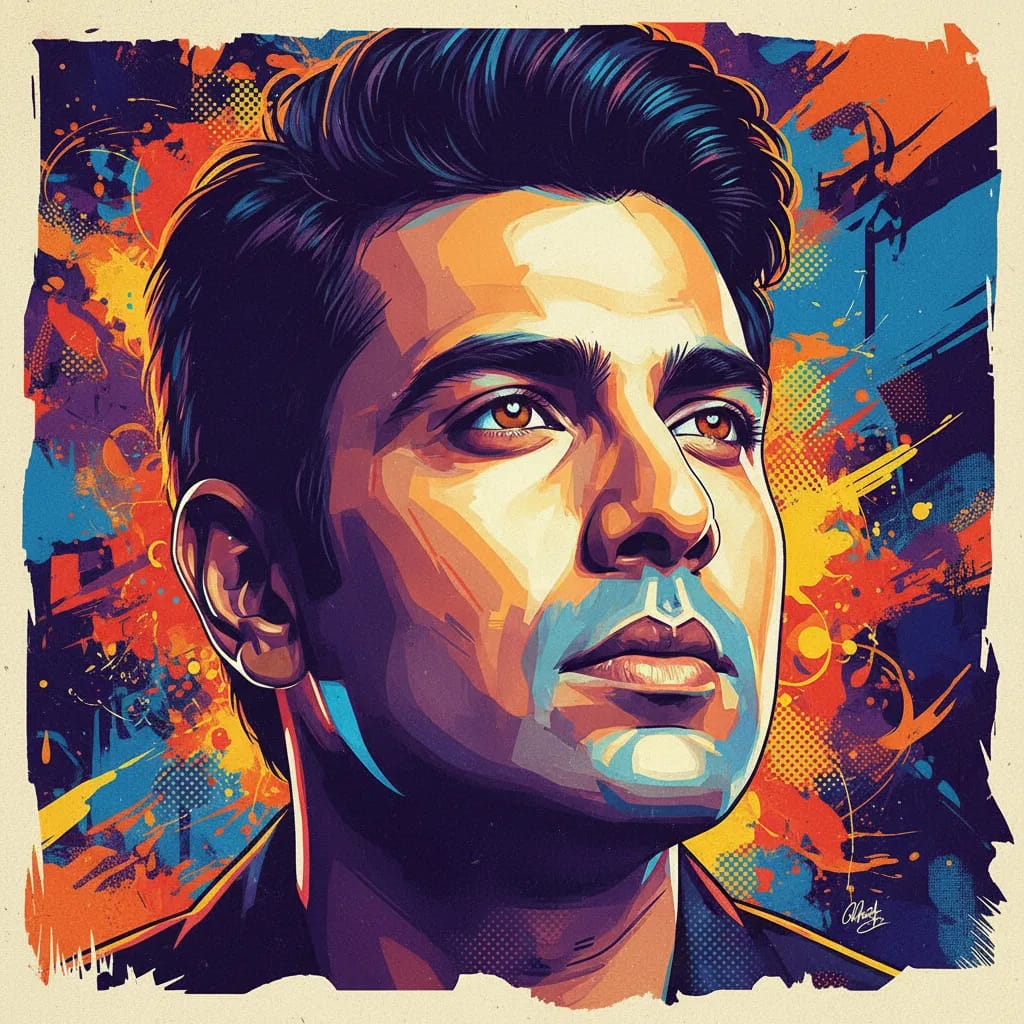 Artistic portrait of Shreyas Talpade