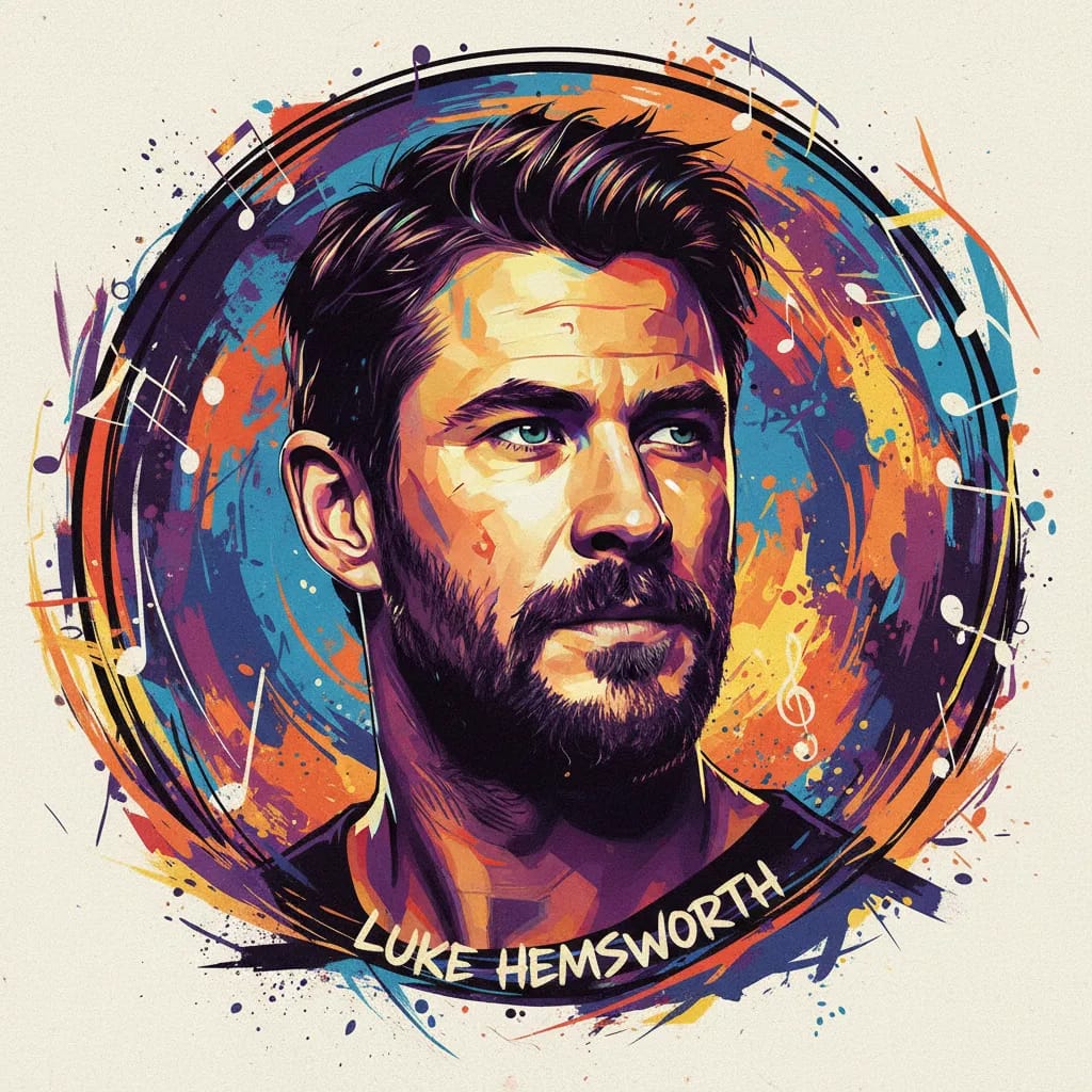 Artistic portrait of Luke Hemsworth