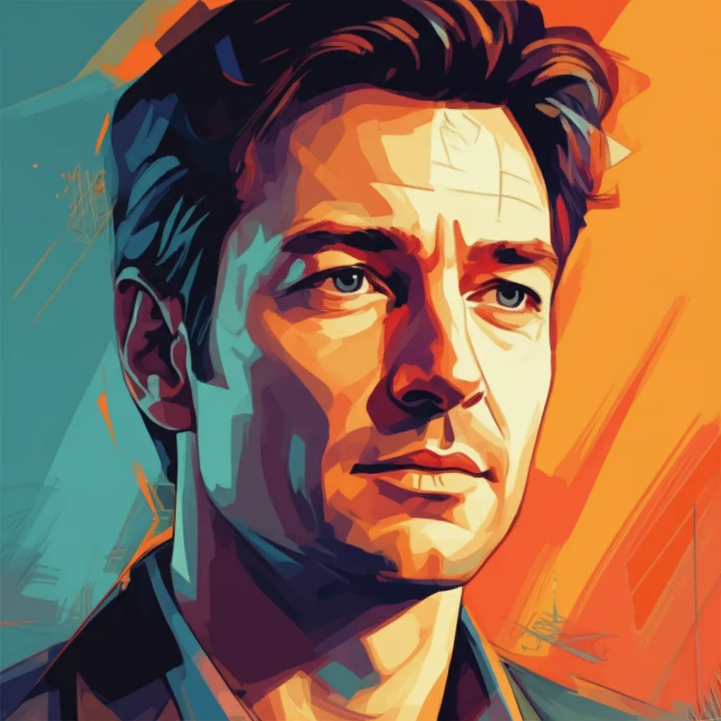 Artistic portrait of Nathan Fillion