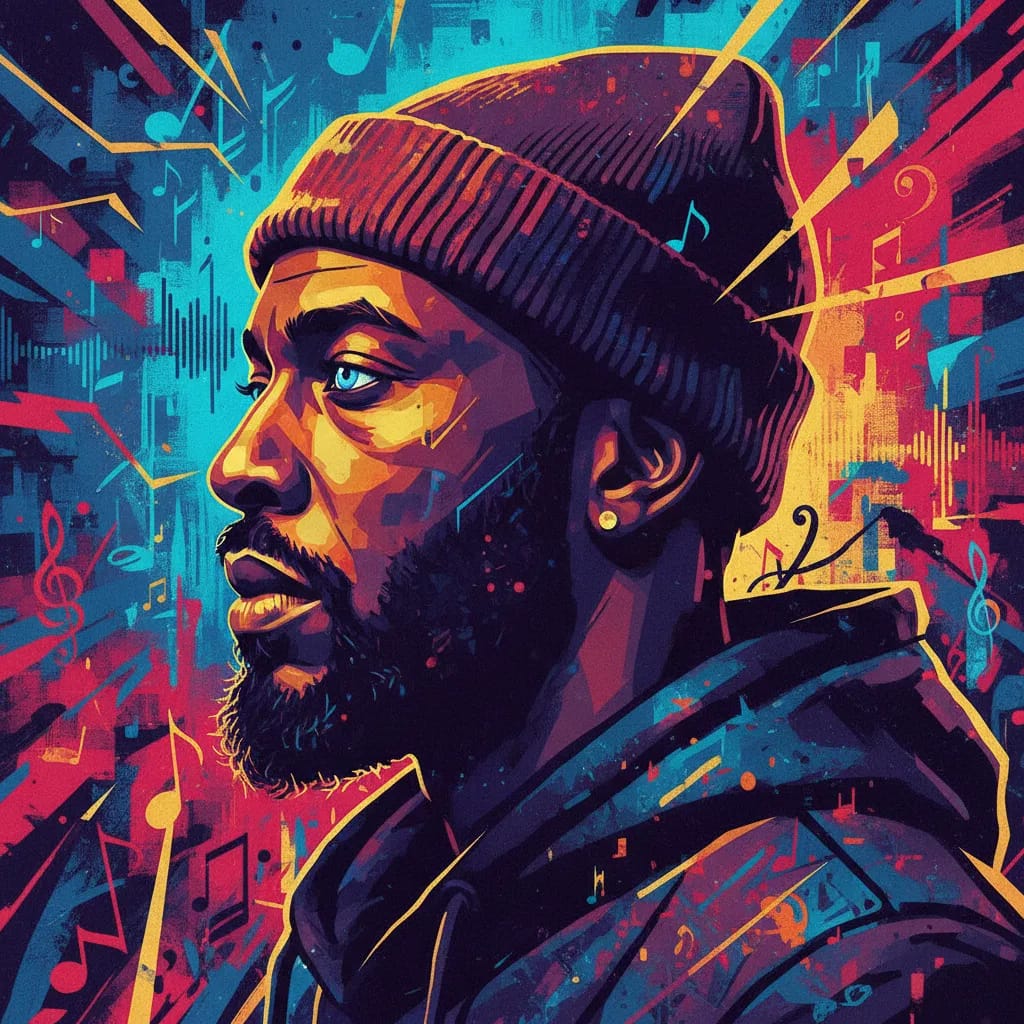 Artistic portrait of RZA