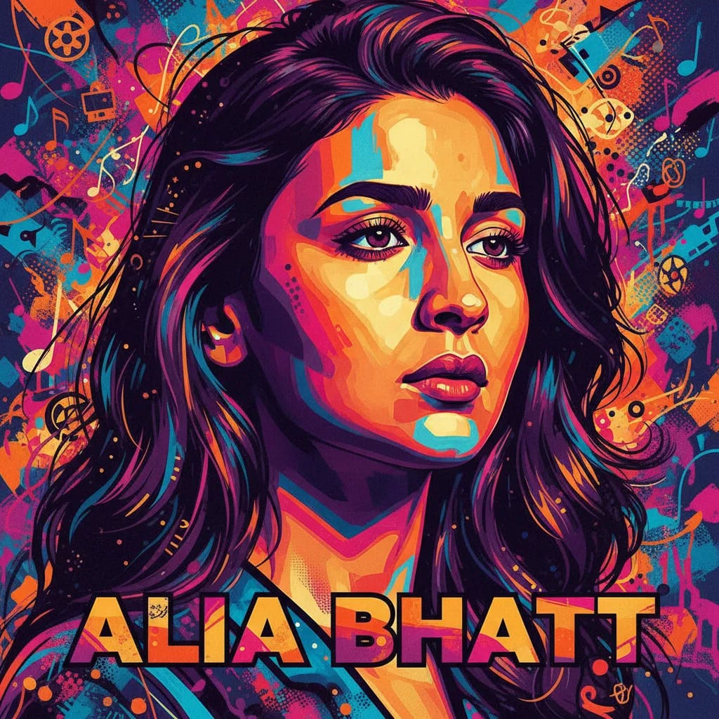 Artistic portrait of Alia Bhatt