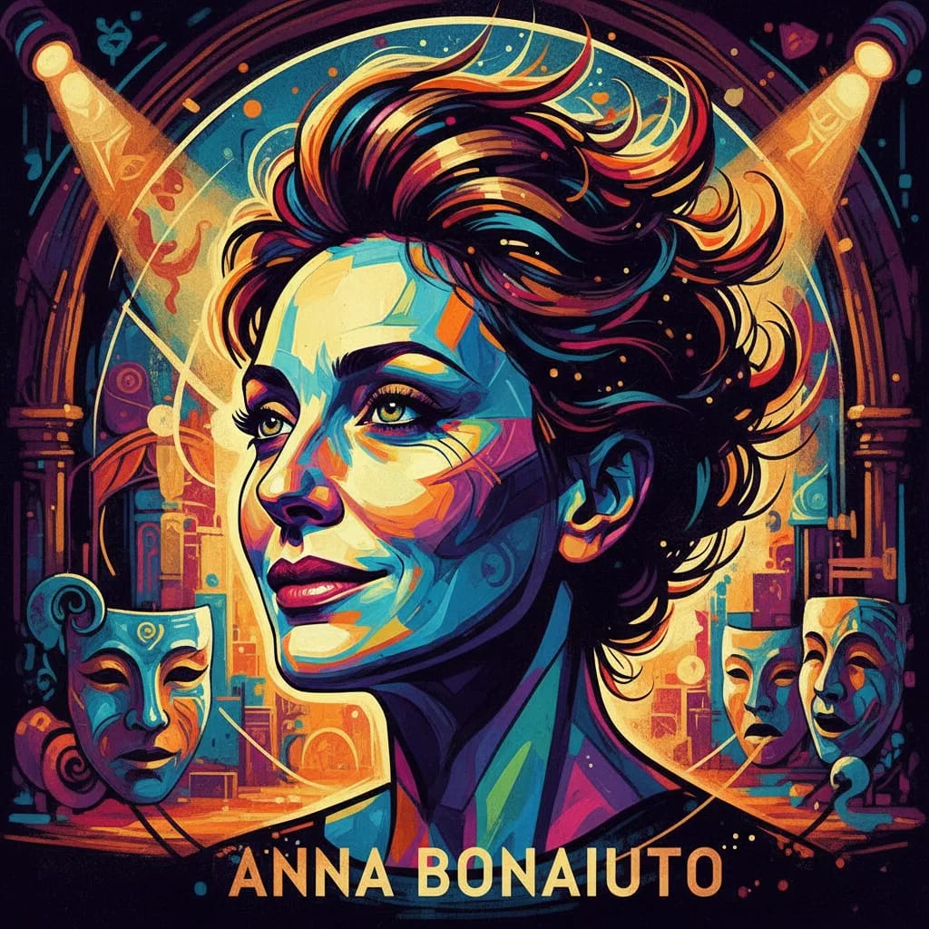 Artistic portrait of Anna Bonaiuto