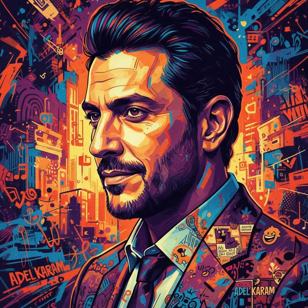 Artistic portrait of Adel Karam
