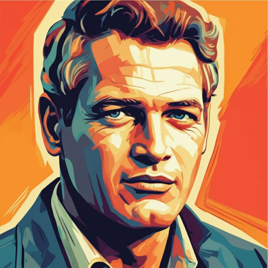 Artistic portrait of Paul Newman