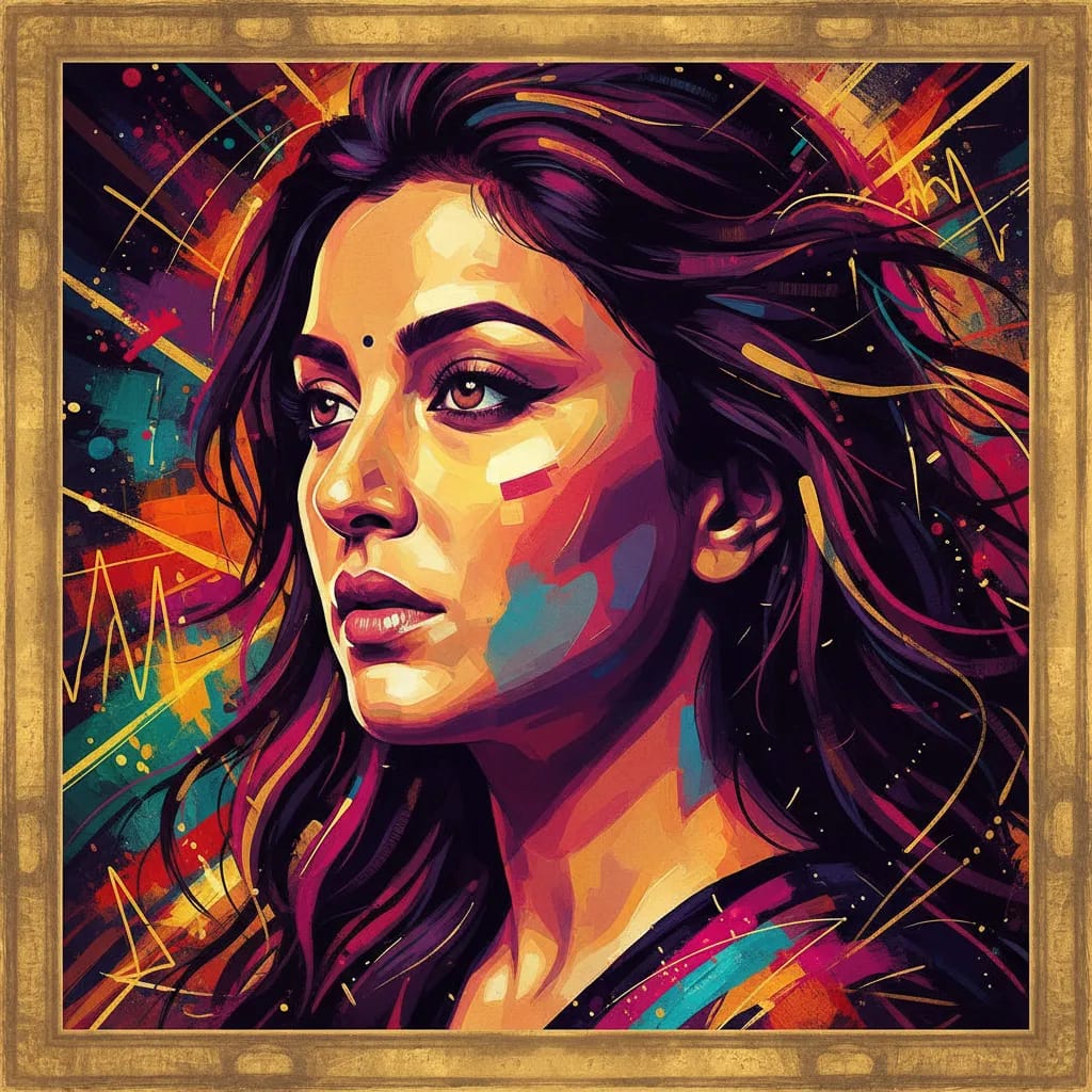 Artistic portrait of Sonakshi Sinha