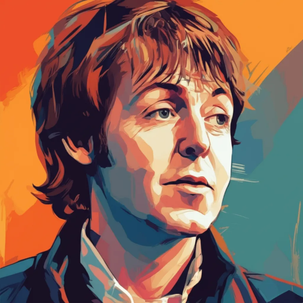 Artistic portrait of Paul McCartney