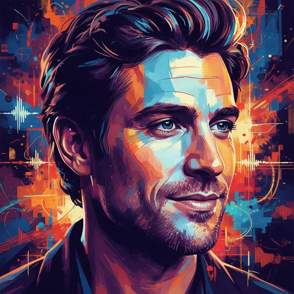 Artistic portrait of Adrian Grenier