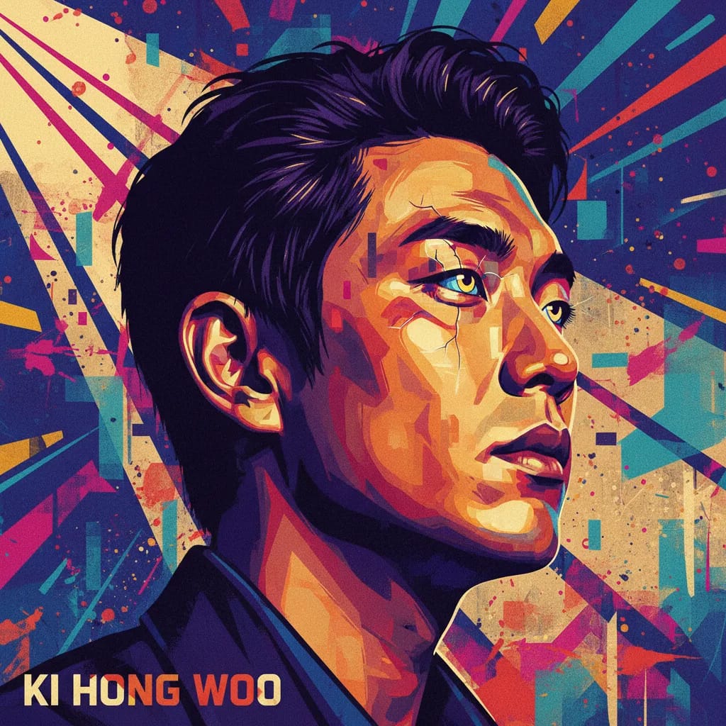 Artistic portrait of Ki-Hong Woo