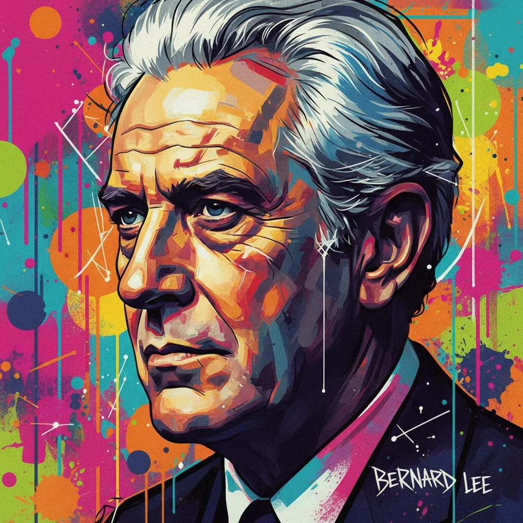 Artistic portrait of Bernard Lee