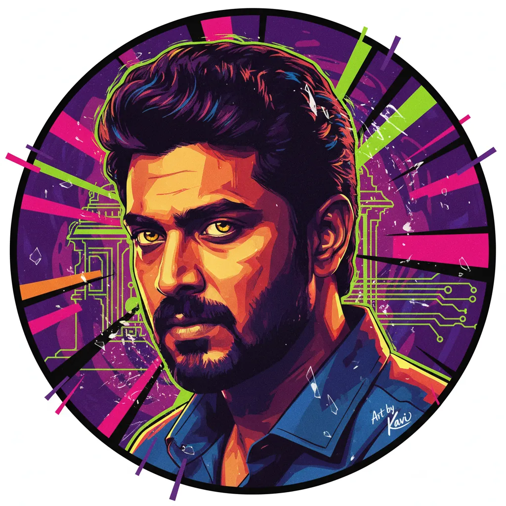 Artistic portrait of M. Sasikumar