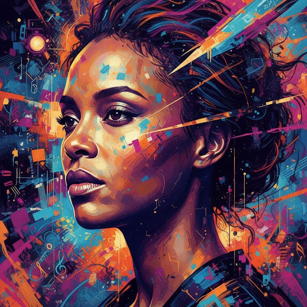 Artistic portrait of Thandie Newton