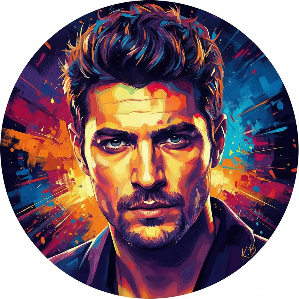 Artistic portrait of Kerem Bürsin