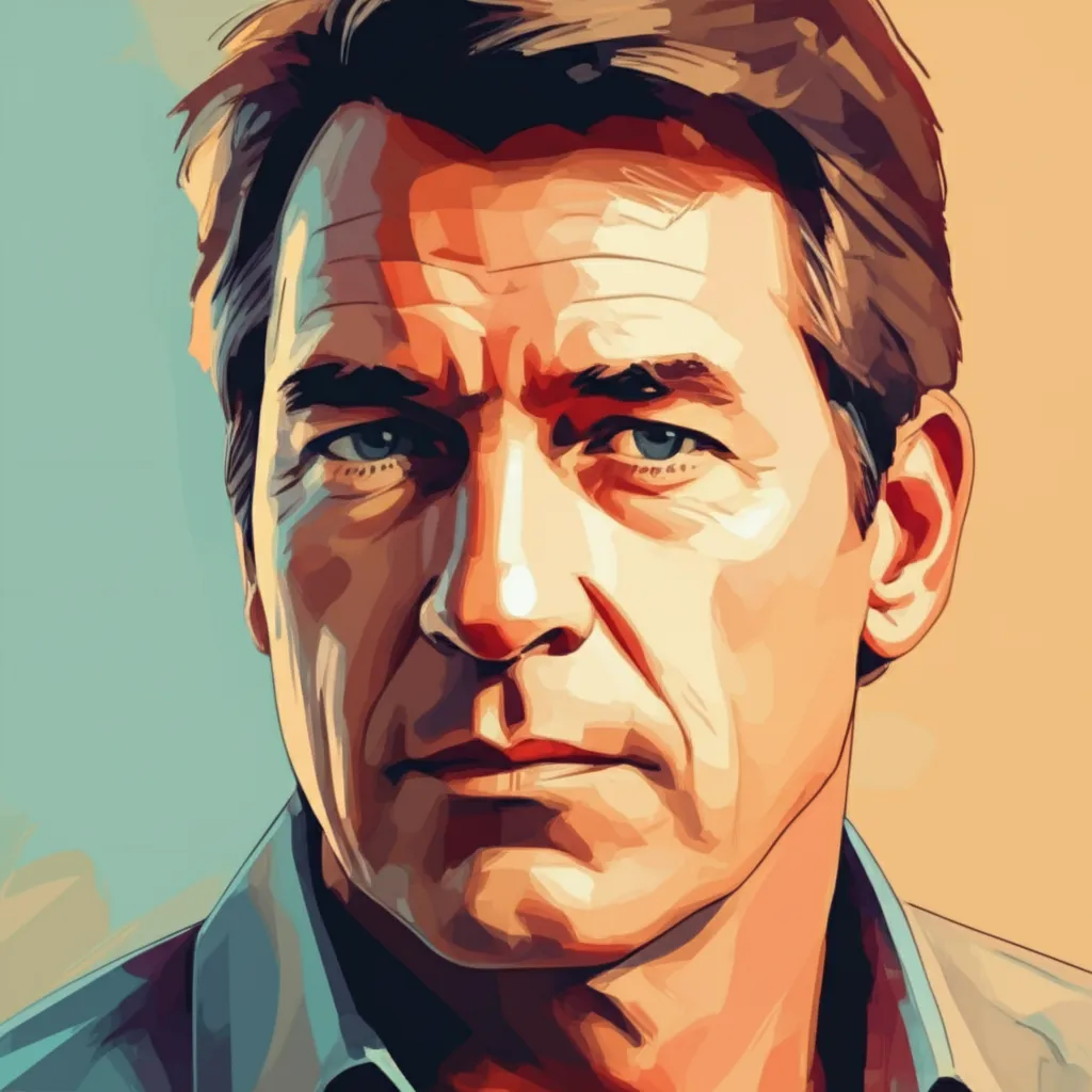 Artistic portrait of Mark Harmon