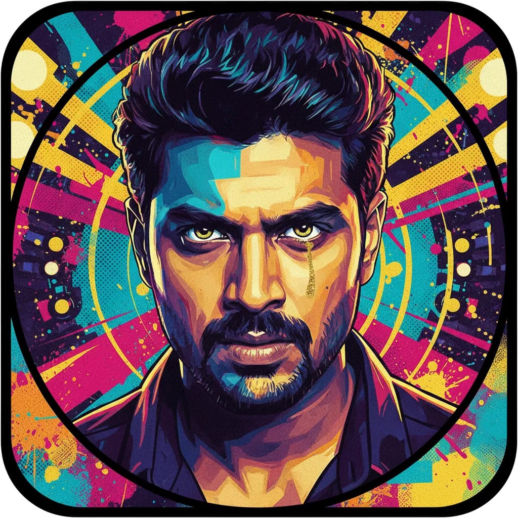 Artistic portrait of Santhosh Krishna