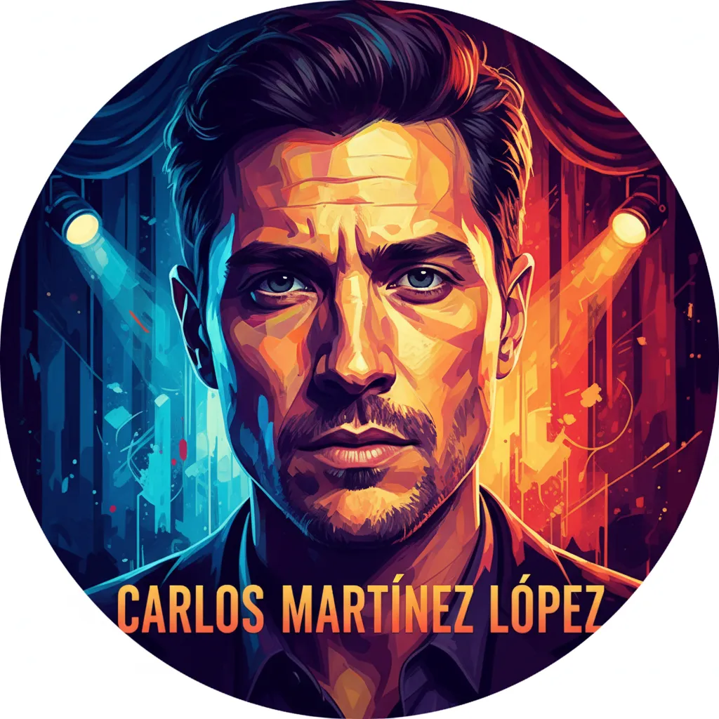 Artistic portrait of Carlos Martínez López