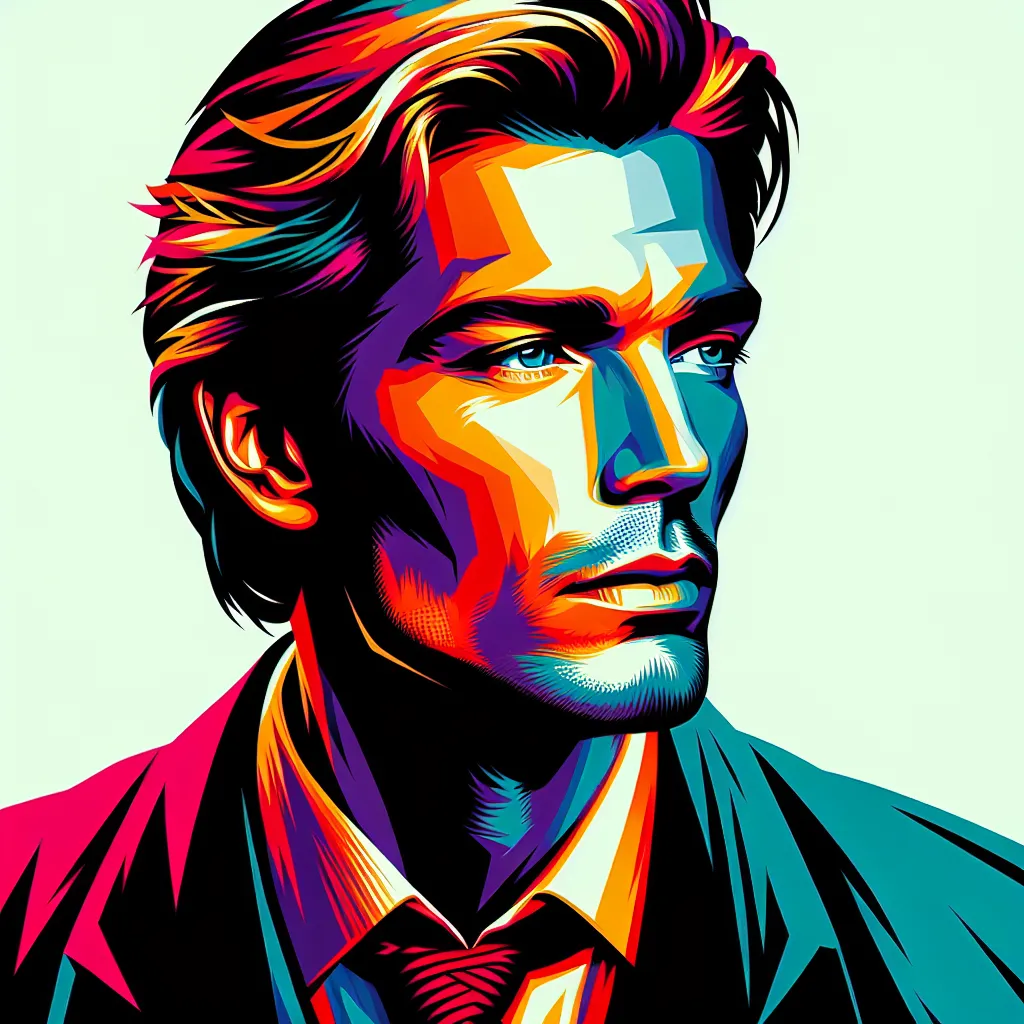Artistic portrait of Zachary Quinto