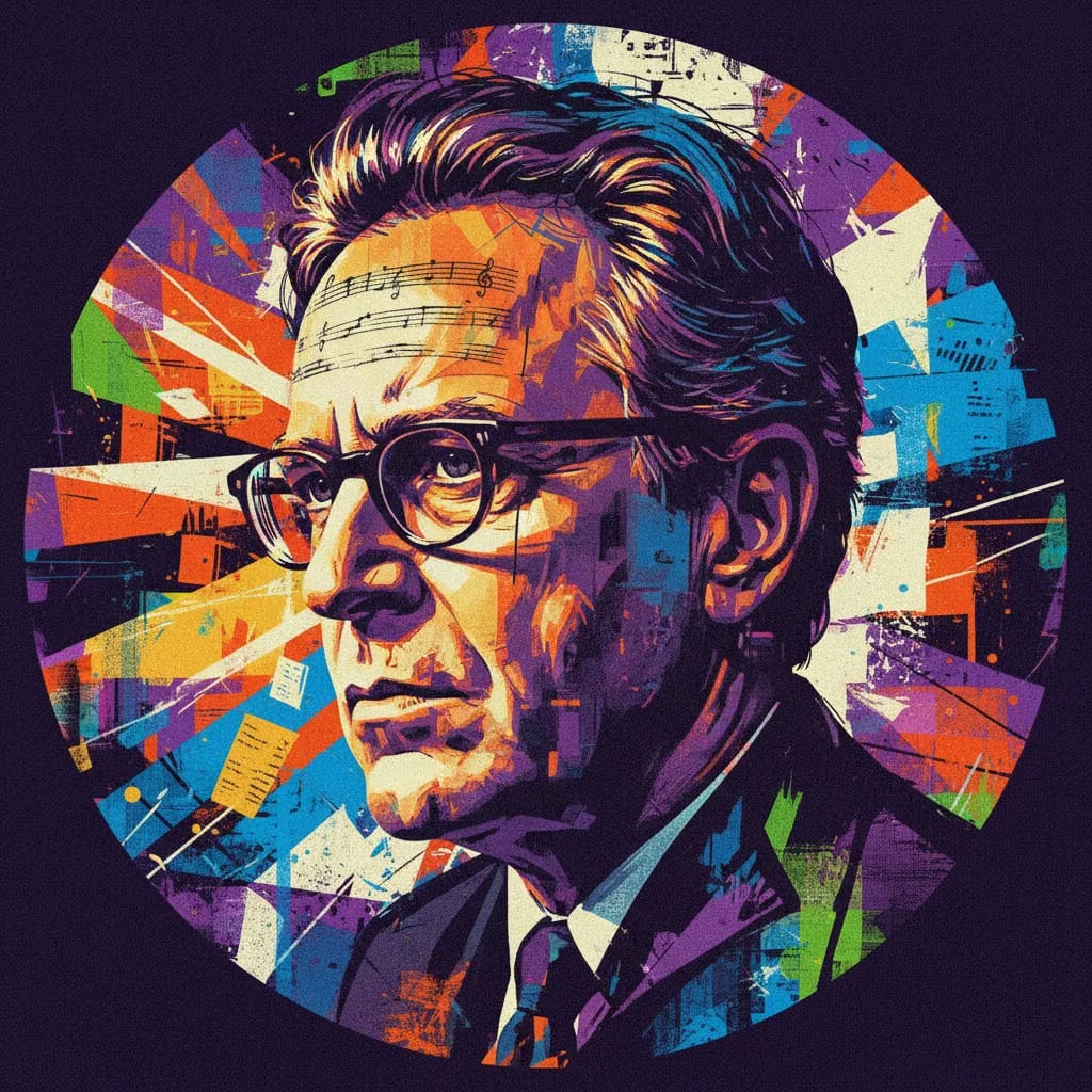 Artistic portrait of Spalding Gray