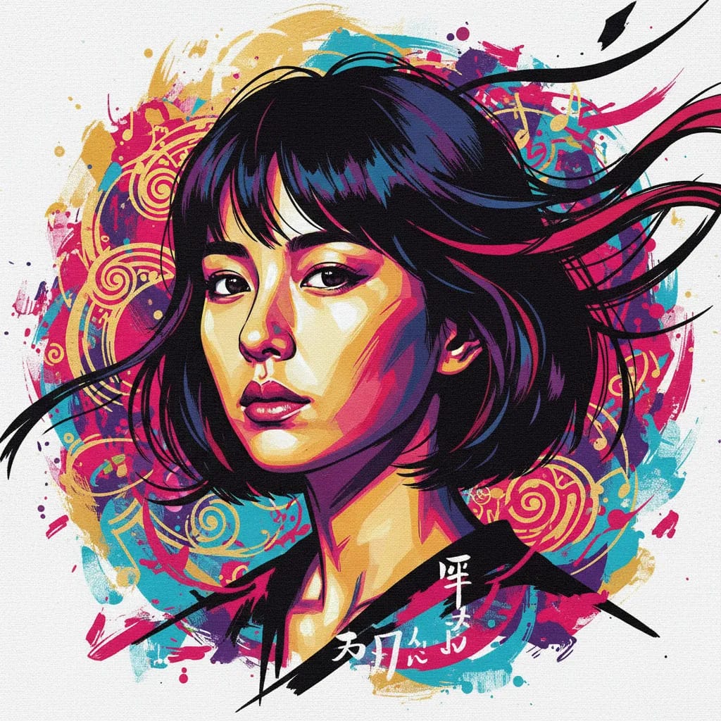 Artistic portrait of Haruka Ayase