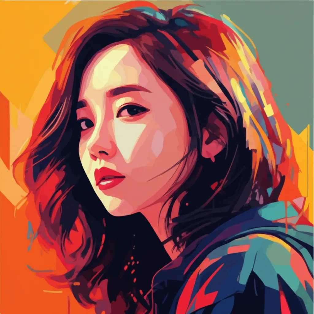Artistic portrait of Jung Yu-mi