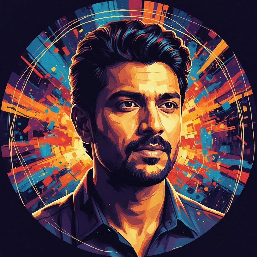 Artistic portrait of Ravi Raghavendra