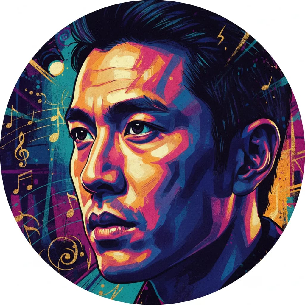 Artistic portrait of Ping-Ou Wei