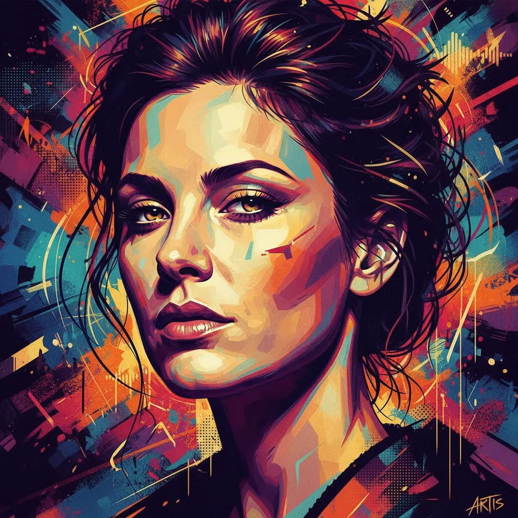 Artistic portrait of Rhona Mitra