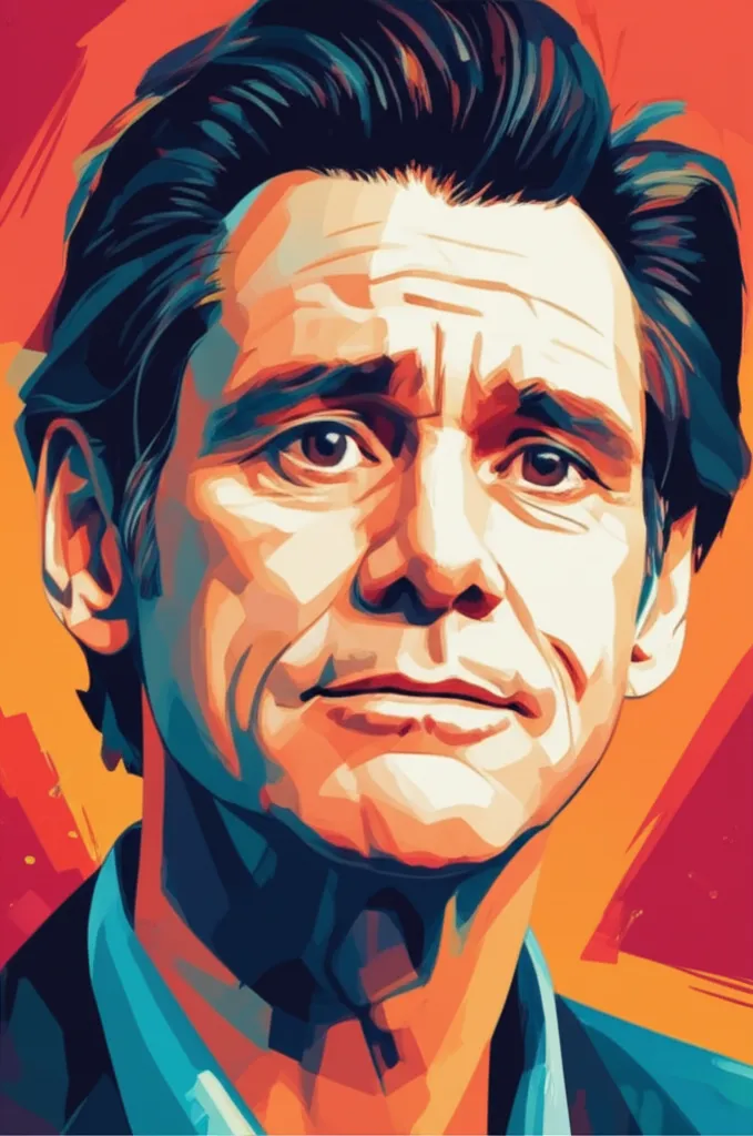 Artistic portrait of Jim Carrey