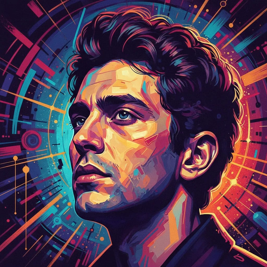 Artistic portrait of Levan Gelbakhiani