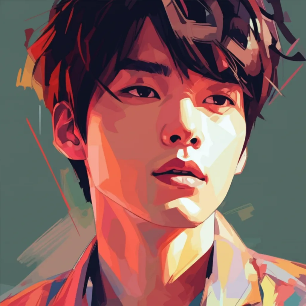 Artistic portrait of Yoo Ah-in