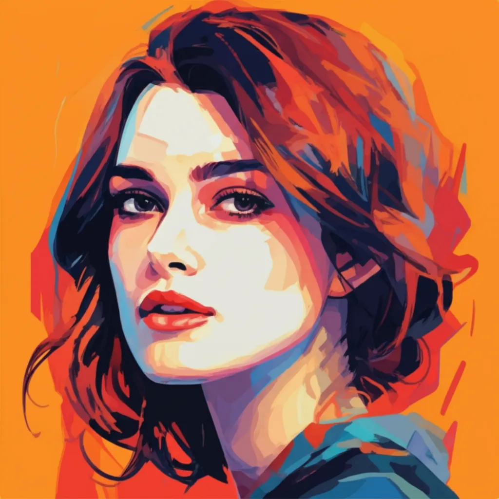 Artistic portrait of Keira Knightley