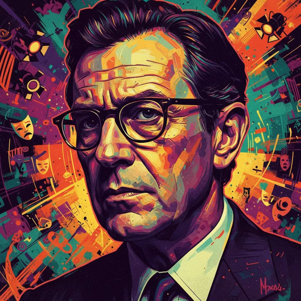 Artistic portrait of Nigel Hawthorne