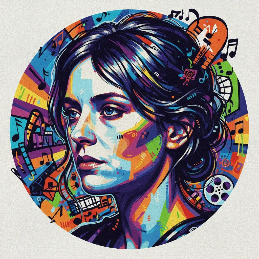 Artistic portrait of Charlotte Gainsbourg