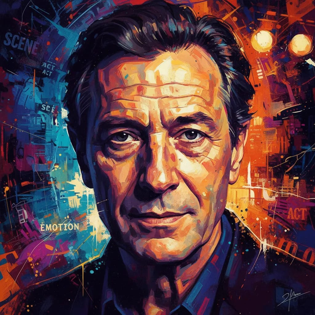 Artistic portrait of Philippe Laudenbach