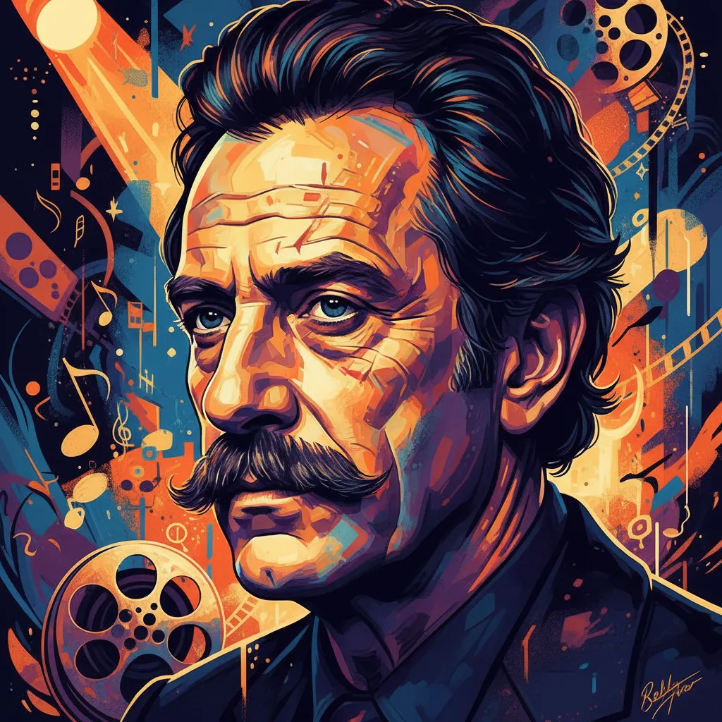 Artistic portrait of Jean Rochefort
