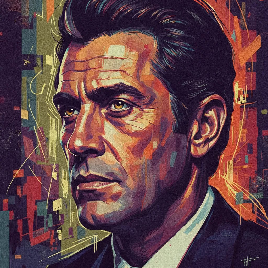 Artistic portrait of Robert Forster